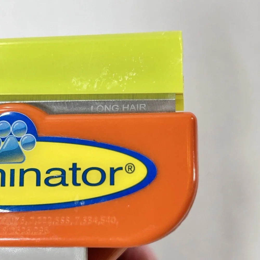 Furminator Undercoat Deshedding Comb for Large Hairy Dog Cat ORANGE long hair